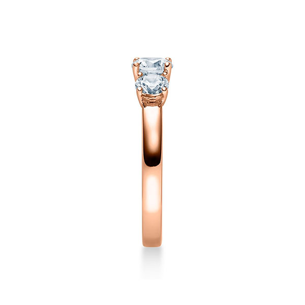 Verlobungsring <br>Rotgold 585 / 0,11 ct.