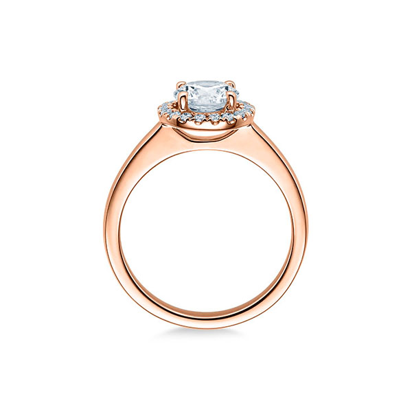 Verlobungsring <br>Rotgold 585 / 0,33 ct.
