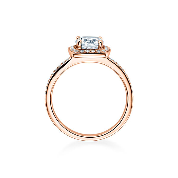 Verlobungsring <br>Rotgold 750 / 0,37 ct.