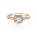 Verlobungsring Rotgold 750 / 0,37 ct.
