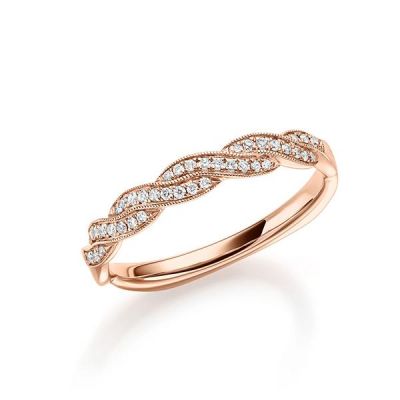 Memoire-Ring Rotgold 750 / 0,11 ct. / tw,vs