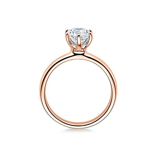 Verlobungsring / Rotgold 585 / 0,10 ct.
