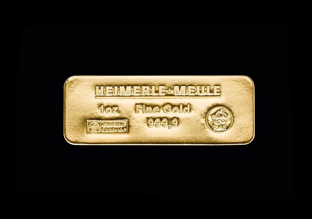 Sargbarren aus Gold und Platin