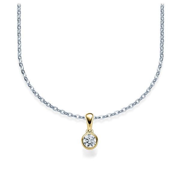 Collier Weißgold Gelbgold 585 / 0,10ct