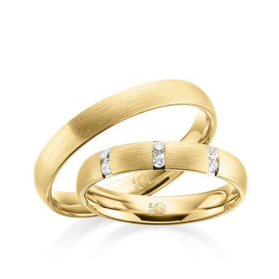 Trauringe / Eheringe Gelbgold 585 / 0,12 ct. / tw,si