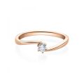 Verlobungsring Rotgold 585 / 0,10 ct.