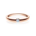 Verlobungsring Rotgold 585 / 0,10 ct