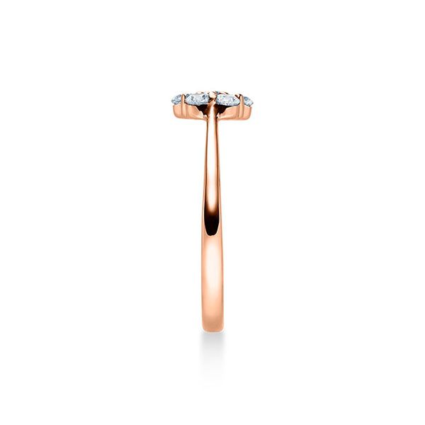 Verlobungsring / Rotgold 750 / 0,147 ct.