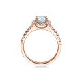 Verlobungsring Rotgold 585 / 0,614 ct