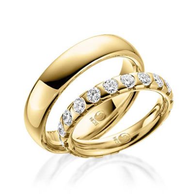 Trauringe / Eheringe Gelbgold 750 / 2,00 ct. / tw,si