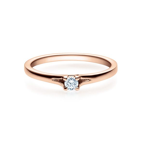 Verlobungsring / Rotgold 585 / 0,10 ct.