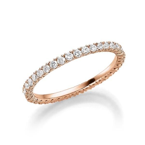 Memoire-Ring / Vorsteckring Rotgold 750 / 0,53 ct.