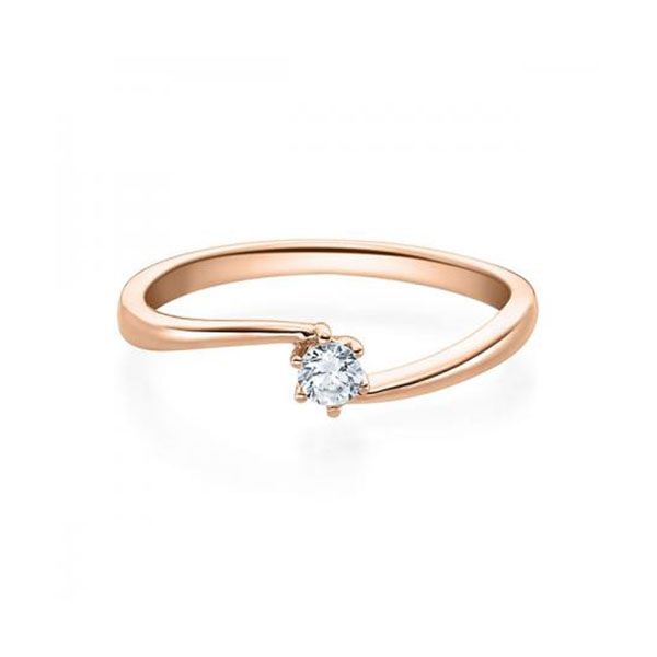 Verlobungsring / Rotgold 585 / 0,10 ct.