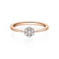 Verlobungsring Rotgold 750 / 0,147 ct.