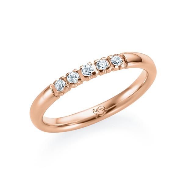 Ring Rotgold 585 / 0,15 ct.