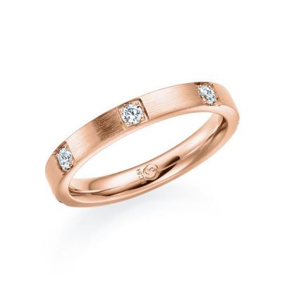 Memoire-Ring Rotgold 585 / 0,35 ct. / tw,si