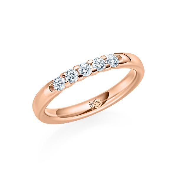 Memoire-Ring / Vorsteckring / Rotgold 585 / 0,25 ct.