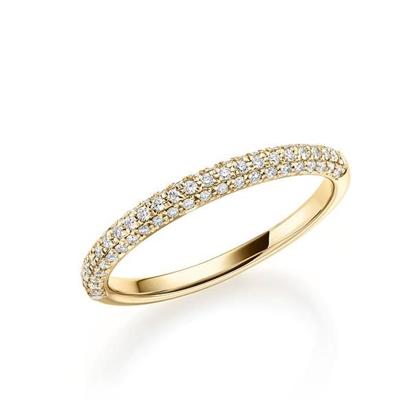 Memoire-Ring / Vorsteckring / Gelbgold 750 / 0,28 ct.