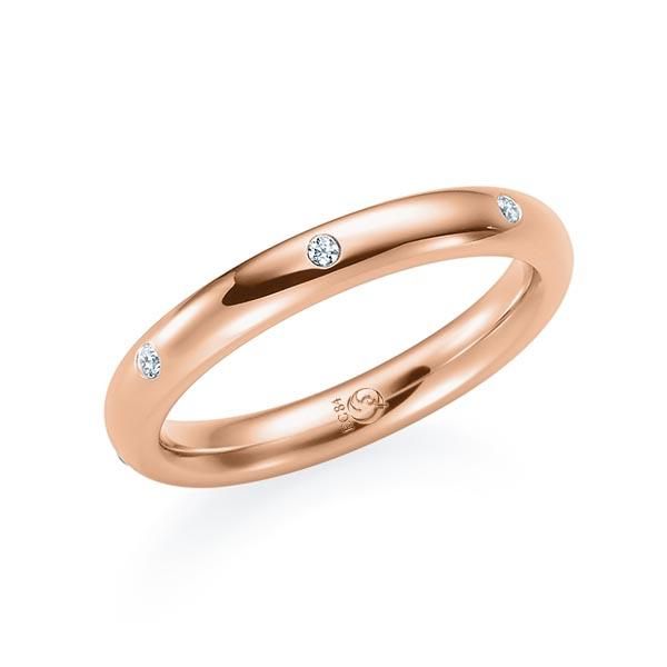 Ring Rotgold 585 / 0,07 ct.