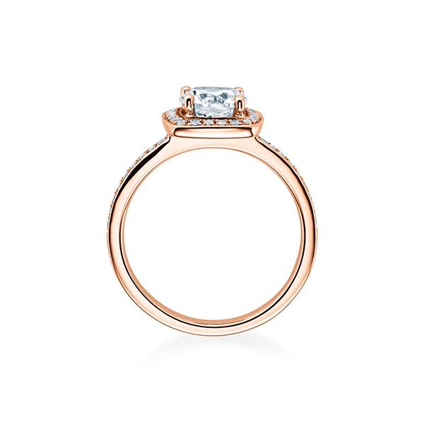 Verlobungsring / Rotgold 750 / 0,37 ct.