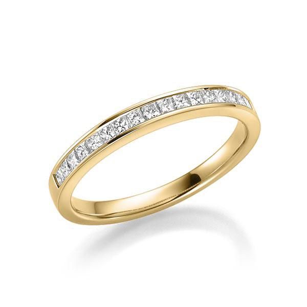 Memoire-Ring / Vorsteckring / Gelbgold 750 / 0,38 ct.