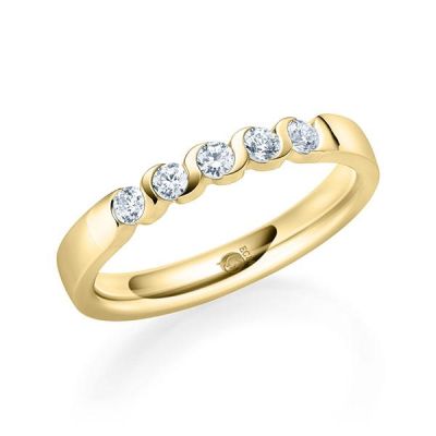 Memoire-Ring Gelbgold 585 / 0,25 ct. / tw,si