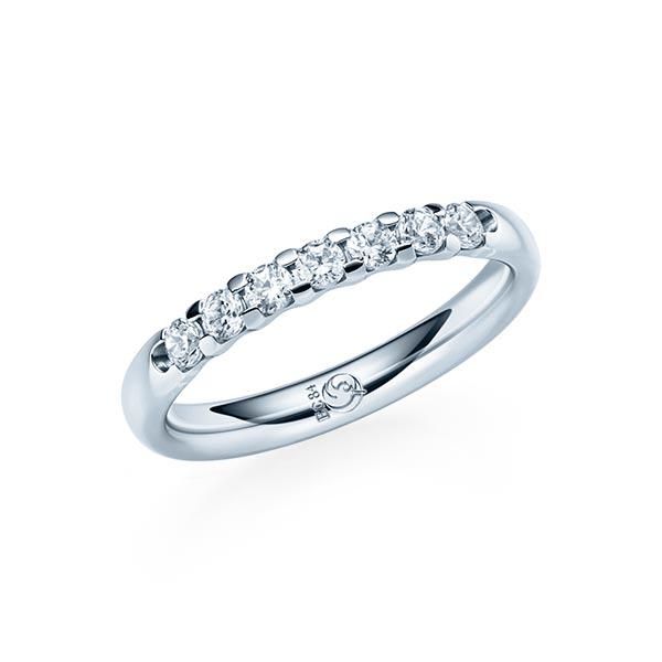 Memoire-Ring / Vorsteckring / Weißgold 585 / 0,35 ct.