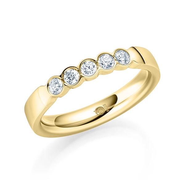 Memoire-Ring / Vorsteckring / Gelbgold 585 / 0,25 ct.