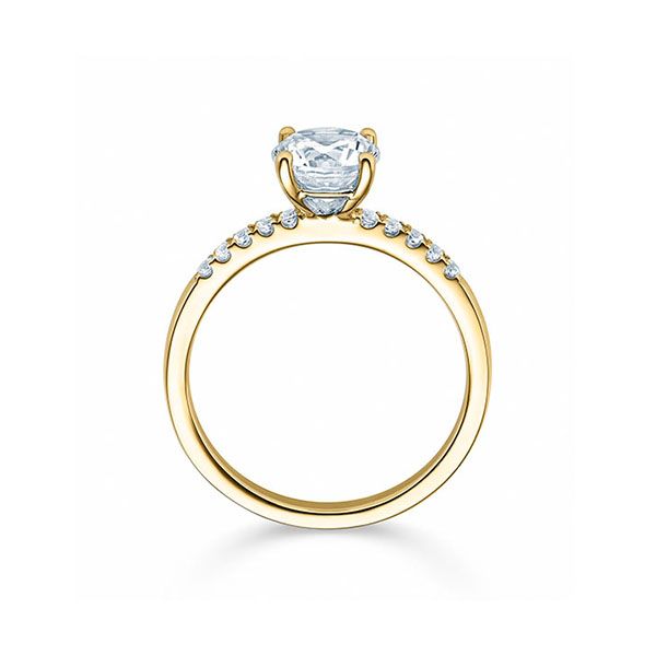 Verlobungsring / Gelbgold 750 / 0,33 ct.