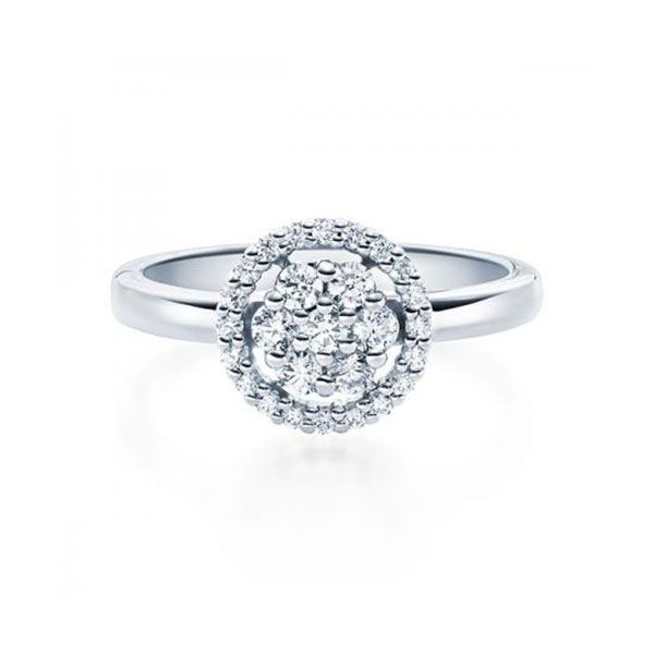 Verlobungsring / Weißgold 750 / 0,41 ct.