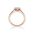 Verlobungsring Rotgold 750 / 0,134 ct.