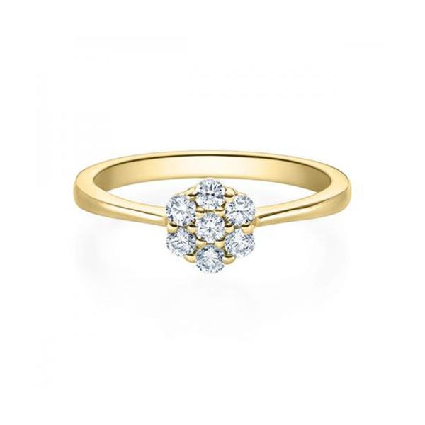 Verlobungsring / Gelbgold 750 / 0,245 ct.