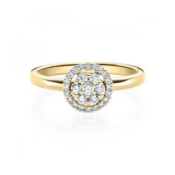 Verlobungsring / Gelbgold 750 / 0,247 ct.