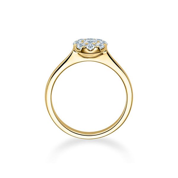 Verlobungsring / Gelbgold 750 / 0,26 ct.