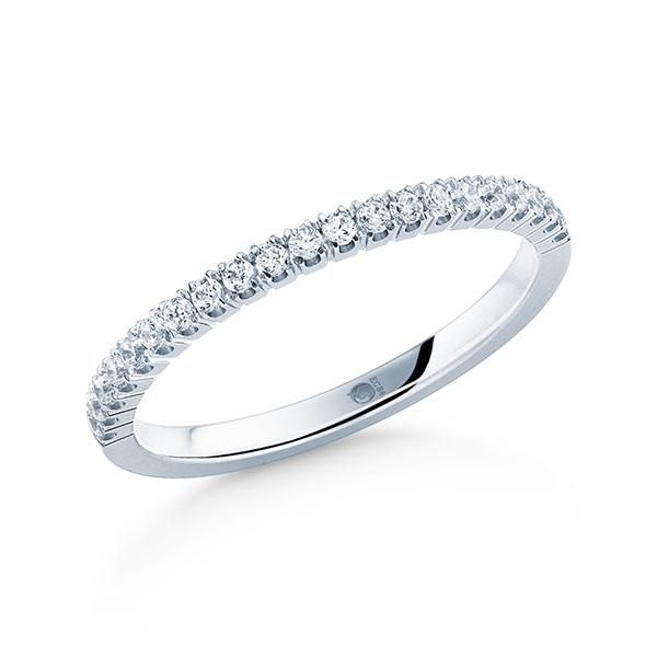 Memoire-Ring / Vorsteckring / Weißgold 585 / 0,21 ct.