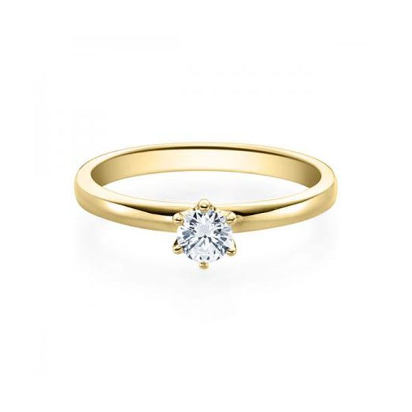 Verlobungsring / Gelbgold 585 / 0,20 ct.