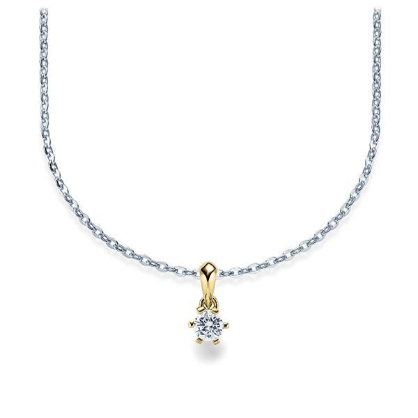 Collier Weißgold Gelbgold 585 / 0,10ct