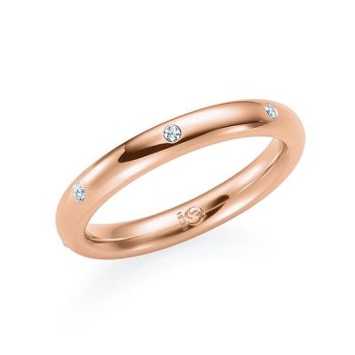 Memoire-Ring Rotgold 585 / 0,07 ct. / tw,si