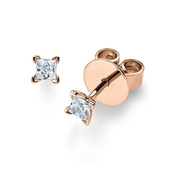 Ohrstecker Rotgold 585 / 0,20 ct.