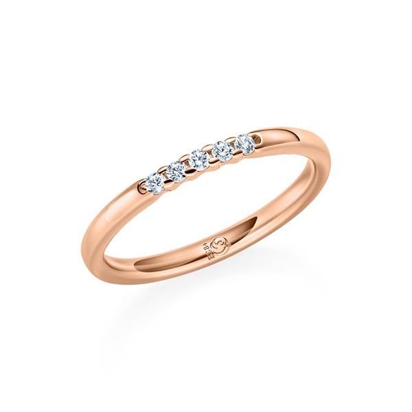 Memoire-Ring / Vorsteckring / Rotgold 585 / 0,10 ct.
