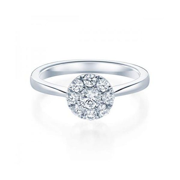 Verlobungsring / Weißgold 750 / 0,40 ct.