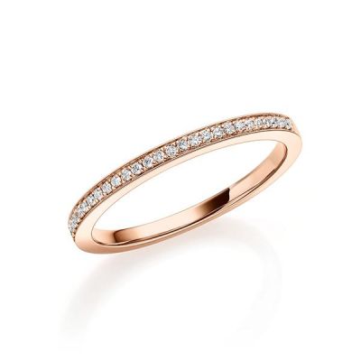 Memoire-Ring Rotgold 750 / 0,09 ct. / tw,vs