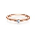 Verlobungsring Rotgold 585 / 0,10 ct.