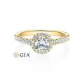 Verlobungsring Gelbgold 585 / 0,776 ct
