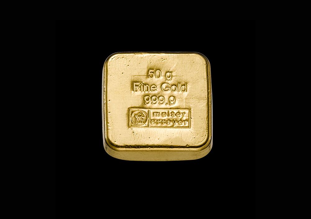 Gegossene Gold- und Silberbarren
