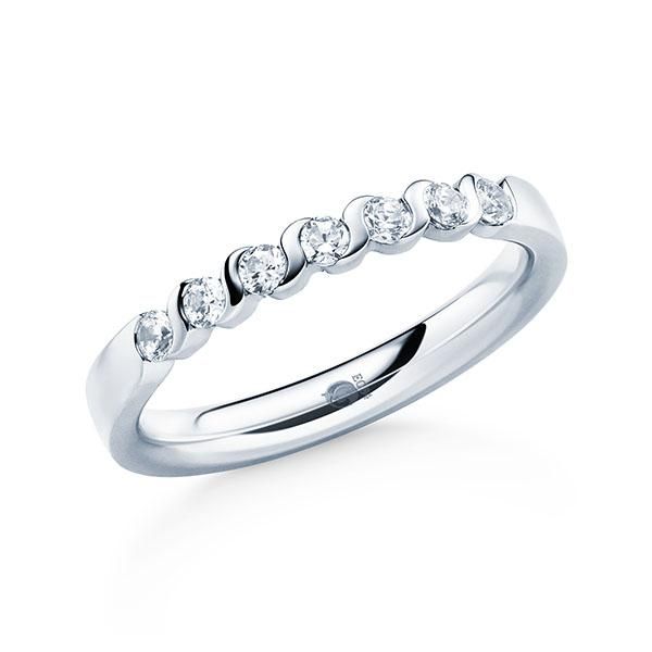 Memoire-Ring / Vorsteckring / Weißgold 585 / 0,28 ct.