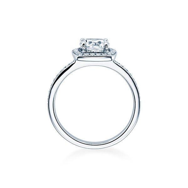 Verlobungsring Weißgold 750 / 0,899 ct.