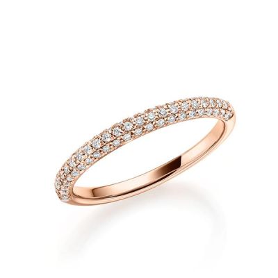 Memoire-Ring Rotgold 750 / 0,28 ct. / tw,vs
