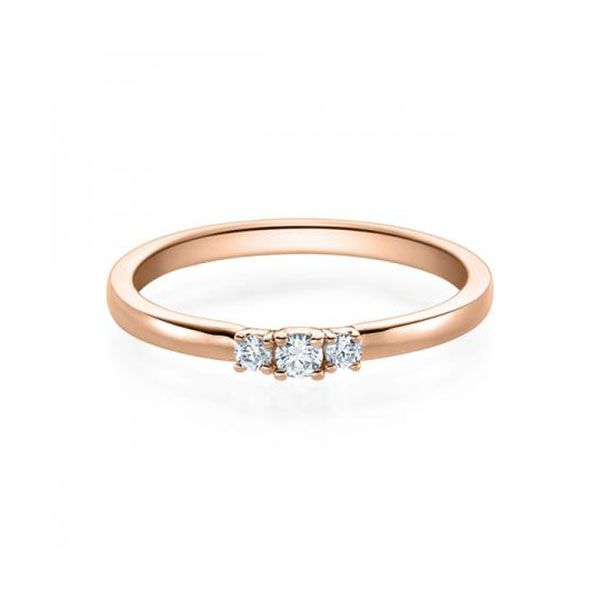 Verlobungsring Rotgold 585 / 0,11 ct.