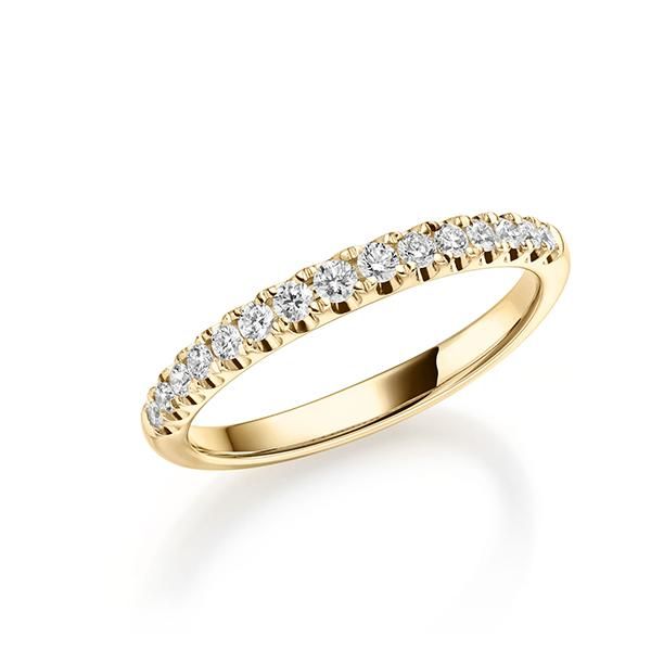 Memoire-Ring / Vorsteckring Gelbgold 750 / 0,27 ct.